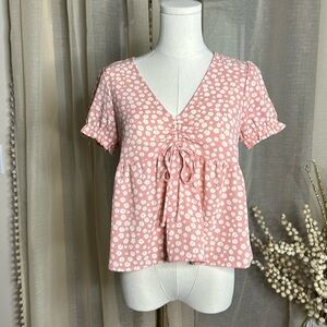 Adorable pink with daisies Sz. S